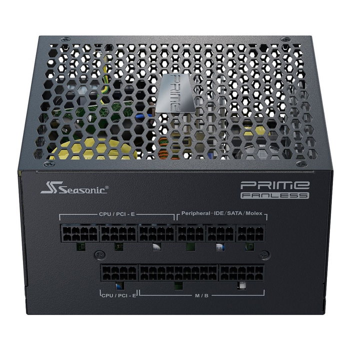 Seasonic PRIME-PX-500 500W Fuente de Alimentación PC 80 Plus Platinum Totalmente Modular Sin Ventilador (Fanless) - Negro