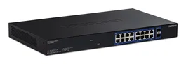 Trendnet TEW-1107MPB 18-Port Multi-Gig Web Smart Switch Gestionado, 16 Puertos 2.5G Ethernet, 2 Puertos SFP+ 10G, Montaje Rack 1U, Negro
