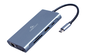 Gembird Adaptador multiportas 7 en 1 USB 3.2, HDMI, VGA, PD y lector de tarjetas, Gris