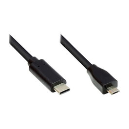 GoodConnections Cable USB 2.0 Micro-USB B a USB-C, 2 m, Negro