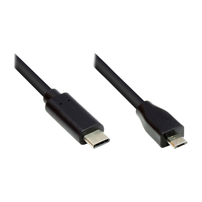 GoodConnections Cable USB 2.0 Micro-USB B a USB-C 2m Negro GoodConnections Cable USB 2.0 Micro-USB B a USB-C 2m Negro