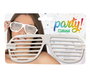 Gafas Rejilla Blanco Carnaval Adulto - Accesorio Pop/Rock/Filmstar