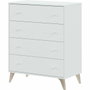 Calicosy Cómoda Sweet de 4 cajones - Blanco