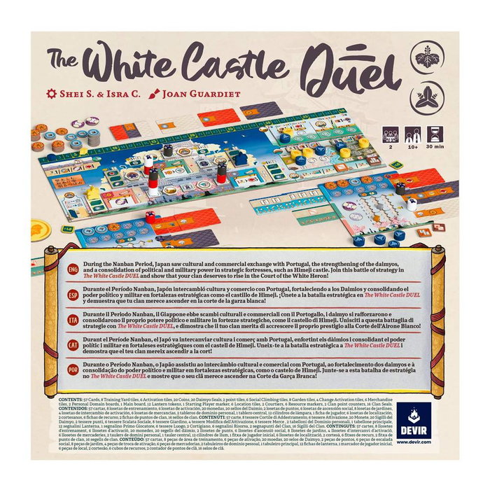 Devir The White Castle: Duel Juego de Mesa para 2 Jugadores, Partidas de 30 Minutos, Ideal a partir de 10 Años, Estrategia y Ambientación Feudal Japonesa Devir The White Castle: Duel Juego de Mesa para 2 Jugadores, Partidas de 30 Minutos, Ideal a partir de 10 Años, Estrategia y Ambientación Feudal Japonesa