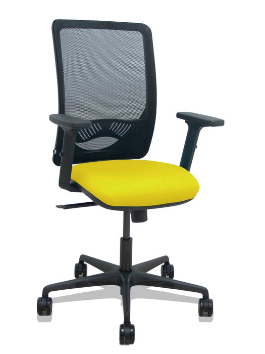 PIQUERAS Y CRESPO Silla Zulema con Mecanismo Sincro, Asiento Amarillo y Respaldo Negro PIQUERAS Y CRESPO Silla Zulema con Mecanismo Sincro, Asiento Amarillo y Respaldo Negro