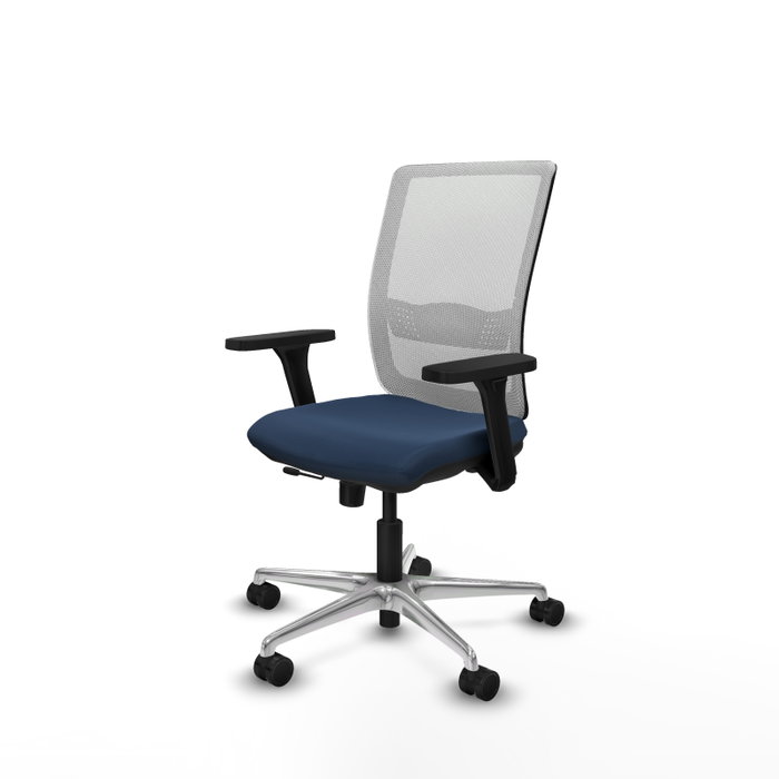 PIQUERAS Y CRESPO Silla de oficina Haches con mecanismo Sincro/Traslack, Azul marino y Blanco PIQUERAS Y CRESPO Silla de oficina Haches con mecanismo Sincro/Traslack, Azul marino y Blanco