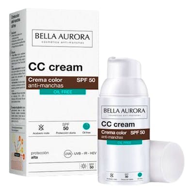 Bella Aurora CC Cream Antimanchas Oil Free SPF50 30 ml Bella Aurora CC Cream Antimanchas Oil Free SPF50 30 ml