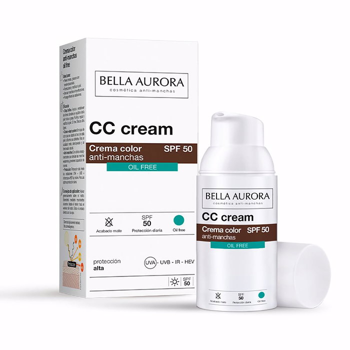 Bella Aurora CC Cream Antimanchas Oil Free SPF50 Tono Medio 30 ml