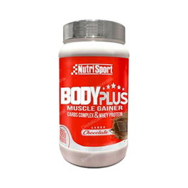 NUTRISPORT Bodyplus Fresa 850Gr - Complemento Alimenticio de Proteínas y Carbohidratos para Deportistas, Sabor Fresa