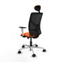 PIQUERAS Y CRESPO Silla de oficina Motilla Naranja y Negro