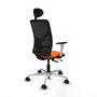 PIQUERAS Y CRESPO Silla de oficina Motilla Naranja y Negro