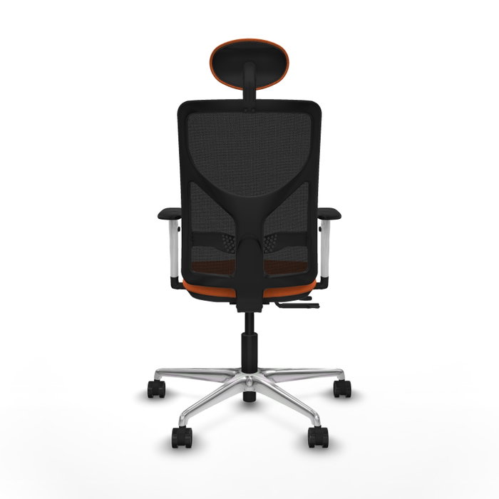PIQUERAS Y CRESPO Silla de oficina Motilla Naranja y Negro
