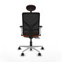 PIQUERAS Y CRESPO Silla de oficina Motilla Naranja y Negro