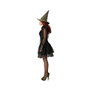 Disfraz de Bruja Negra para Mujer Adulta con Vestido Corto y Sombrero Talla M-L
