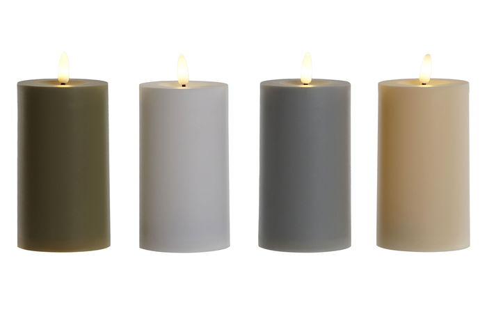 DKD Home Decor Vela Led Azul Verde Blanco Beige 7 x 14 x 7 cm (12 Unidades) DKD Home Decor Vela Led Azul Verde Blanco Beige 7 x 14 x 7 cm (12 Unidades)