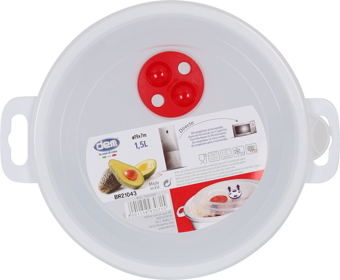 Dem Fiambrera Para Microondas 1.5L (12 Unidades)