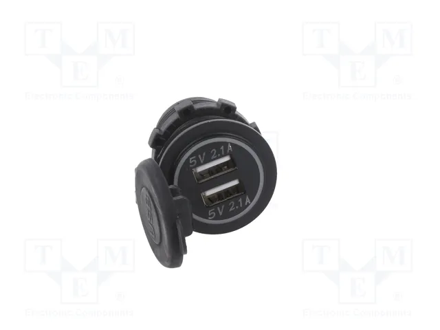 4CARMEDIA Alimentador USB de 2 puertos USB A, Negro/Verde