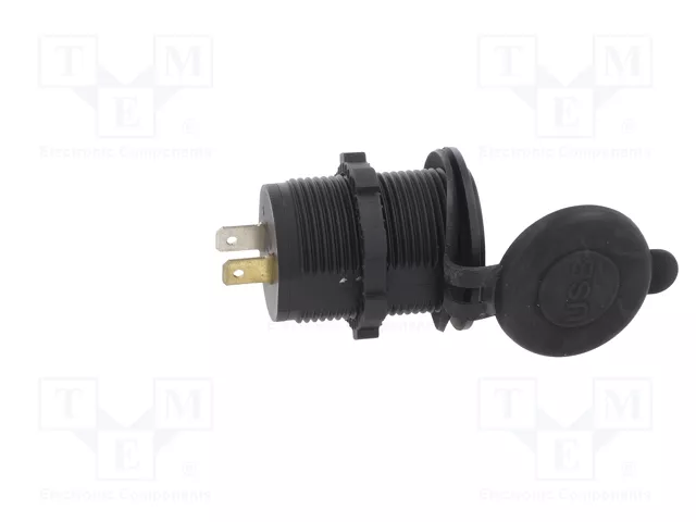 4CARMEDIA Alimentador USB de 2 puertos USB A, Negro/Verde