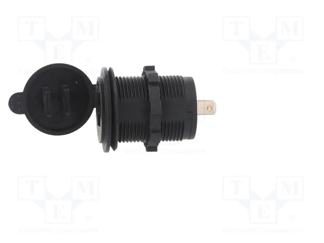 4CARMEDIA Alimentador USB de 2 puertos USB A, Negro/Verde