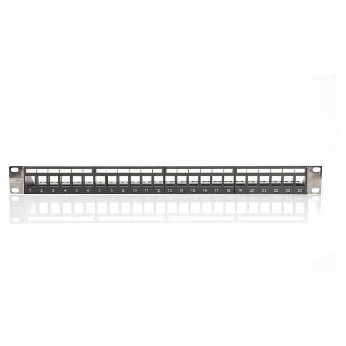 DIGITUS Panel de conexiones modular apantallado 24 puertos 1U negro DIGITUS Panel de conexiones modular apantallado 24 puertos 1U negro