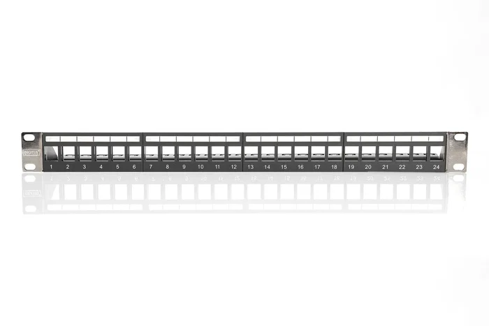DIGITUS Panel de conexiones modular 24 puertos 1U Negro DN-91411-LF