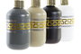 DKD Home Decor Set de 4 Dispensadores de Cristal y ABS 400ml Surtidos