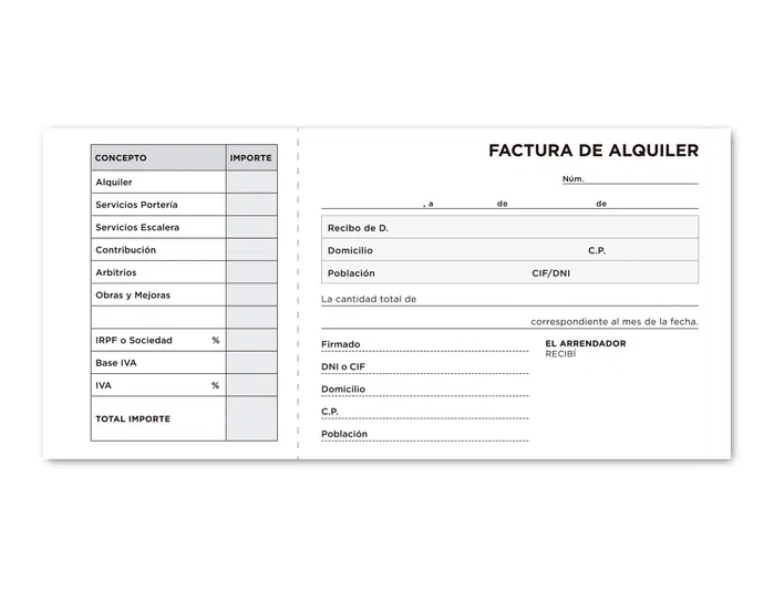 Liderpapel Talonario Inquilinato T207 Original y Copia