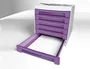 Archivo 2000 Fichero 305x370x215 mm + de 5 cajones Violeta Translucido con Bandeja Organizadora Superior