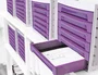 Archivo 2000 Fichero 305x370x215 mm + de 5 cajones Violeta Translucido con Bandeja Organizadora Superior