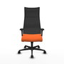 PIQUERAS Y CRESPO Sillón Albacete Mecanismo Sincro Naranja y Negro
