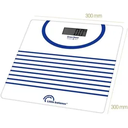 Little Balance Báscula personal 8655 - 180 kg / 100 g, USB reparable, diseño Mariniere