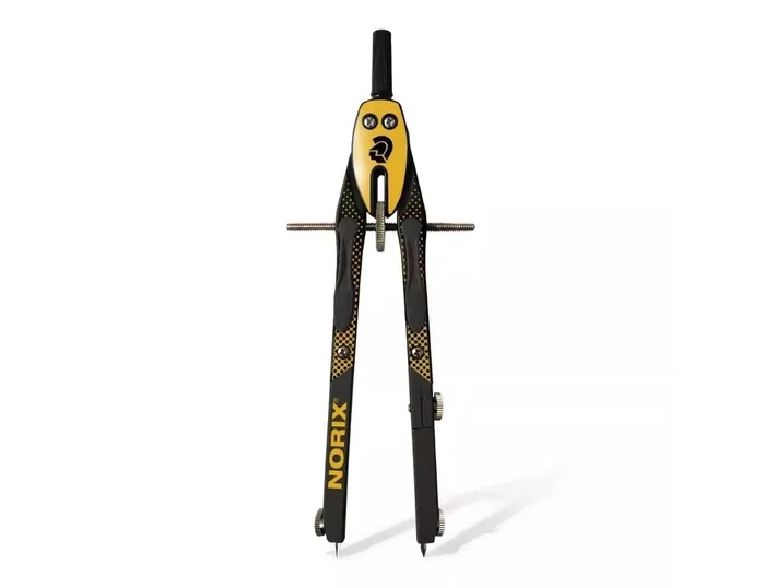 Staedtler Noris 555 Compás de precisión con rueda central y tubo de minas, naranja