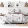 Home Linge Passion Funda Nórdica 220x240 cm + 2 Fundas de Almohada, Algodón 57 Hilos, Blanco/Rosa - HOM3701393703888