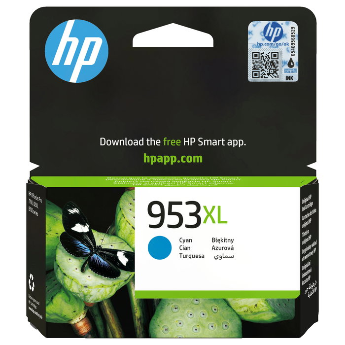 HP Cartucho de tinta Original 953XL de alto rendimiento Cian