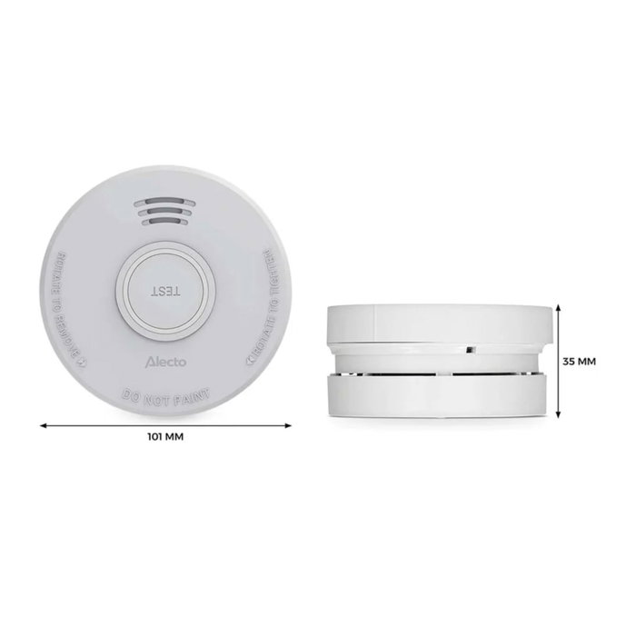 Alecto SD110 Detector de Humo con Sensor Fotoeléctrico y Batería de 9V Alecto SD110 Detector de Humo con Sensor Fotoeléctrico y Batería de 9V