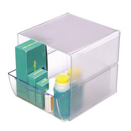 Deflecto 350801 Organizador Modular con 1 Cajón Transparente Poliestireno 16,5x14,5x7 cm