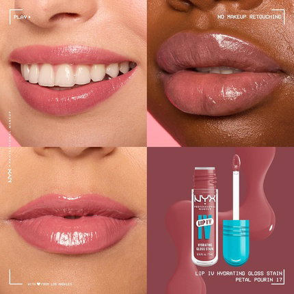 Nyx Professional Make Up LIP IV Hydrating Gloss Stain Petal Pourin Nyx Professional Make Up LIP IV Hydrating Gloss Stain Petal Pourin