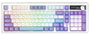 Ajazz AK980 V2 Teclado Mecánico Inalámbrico con Pantalla y Switches Gift Switch V2, Púrpura