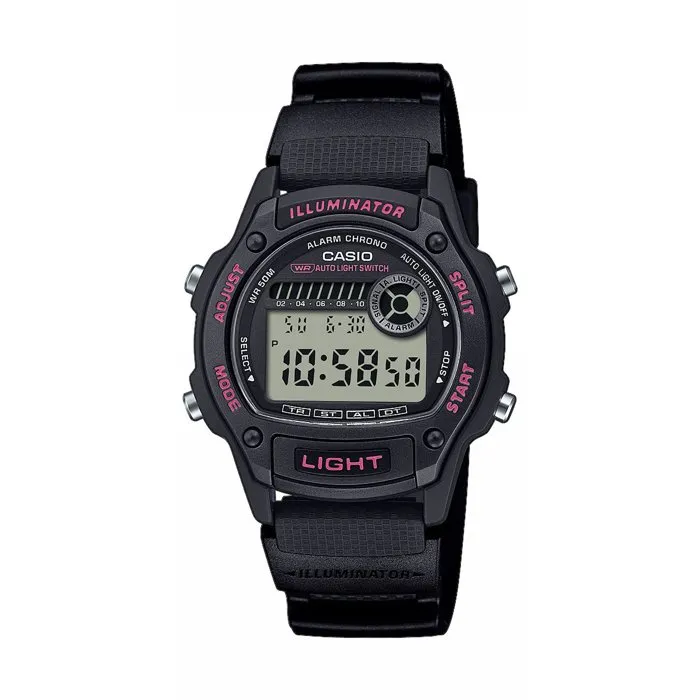 Casio Reloj W-220H Digital Unisex Negro y Azul de Cuarzo Casio Reloj W-220H Digital Unisex Negro y Azul de Cuarzo