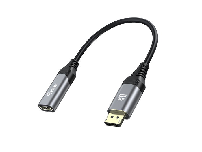 Equip Adaptador DisplayPort 1.2 macho a HDMI hembra 4K/60Hz Gris Equip Adaptador DisplayPort 1.2 macho a HDMI hembra 4K/60Hz Gris