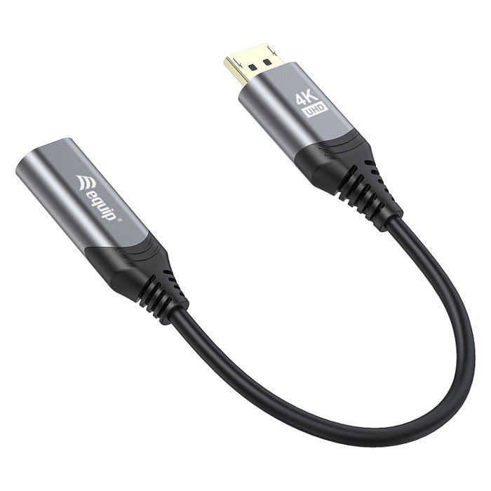 Equip Adaptador DisplayPort 1.2 a HDMI 4K/60Hz Gris/Negro