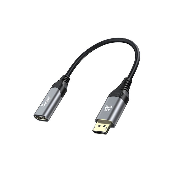 Equip Adaptador DisplayPort 1.2 macho a HDMI hembra 4K/60Hz Gris Equip Adaptador DisplayPort 1.2 macho a HDMI hembra 4K/60Hz Gris