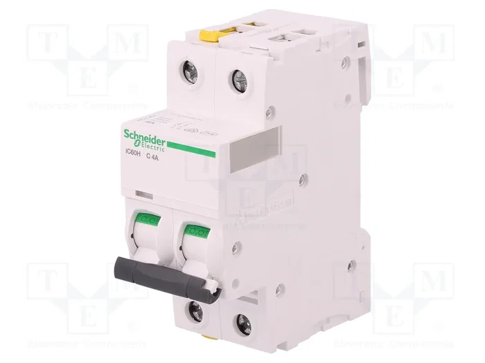 SCHNEIDER ELECTRIC iC60H ACTI9 MCB 2 polos 4A Curva C SCHNEIDER ELECTRIC iC60H ACTI9 MCB 2 polos 4A Curva C