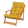 Hanah Home My008 - Silla de Jardín Madera de Haya Natural y Amarilla, Elegante y Duradera para Exterior