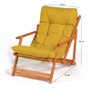 Hanah Home My008 - Silla de Jardín Madera de Haya Natural y Amarilla, Elegante y Duradera para Exterior