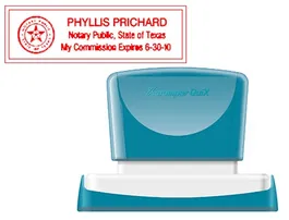 X'stamper Sello Personalizable Q-18 Color Rojo Medidas 22x69 mm