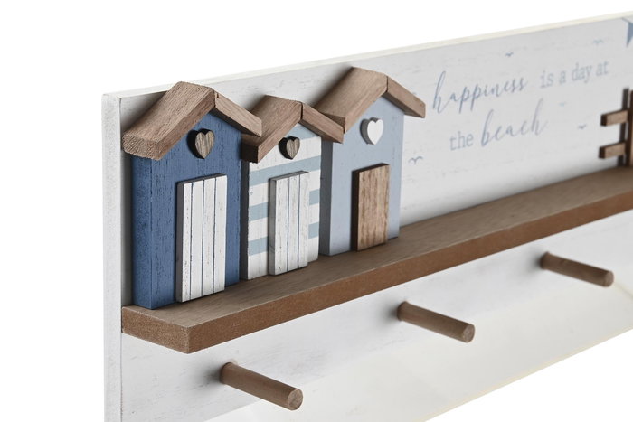 DKD Home Decor Perchero Mediterraneo Blanco y Azul 40x12x4 cm (6 Unidades) DKD Home Decor Perchero Mediterraneo Blanco y Azul 40x12x4 cm (6 Unidades)