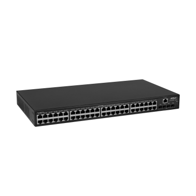Dahua Access Switch Gestionado L2/L2+ Gigabit Ethernet DH-AS4300-48GT4GF, 48 Puertos 10/100/1000M, 4 Puertos 1G/10G SFP+, Negro
