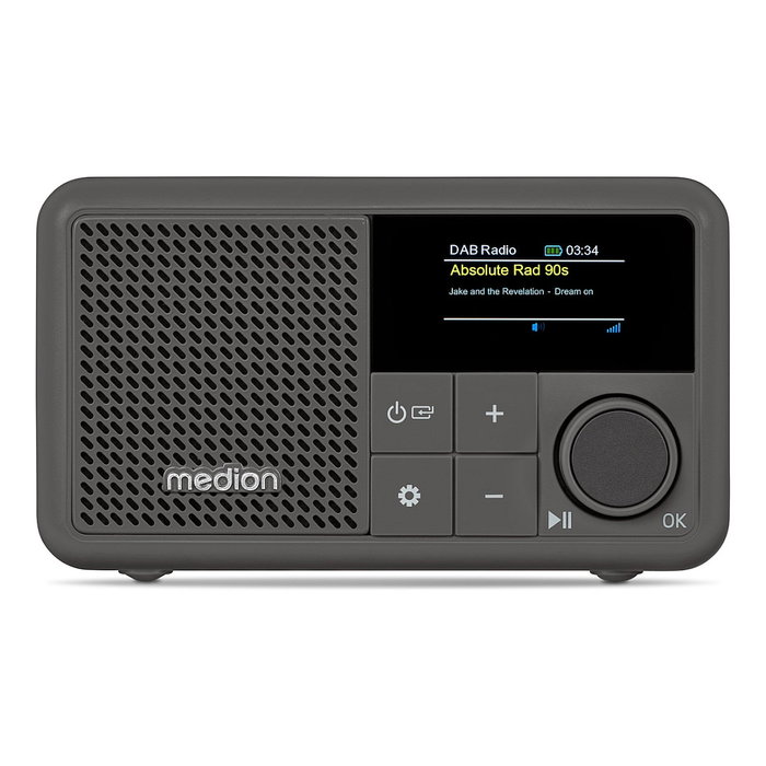 Medion Radio Portátil Digital LIFE S66822 con DAB+, Bluetooth y Pantalla TFT - Gris Medion Radio Portátil Digital LIFE S66822 con DAB+, Bluetooth y Pantalla TFT - Gris