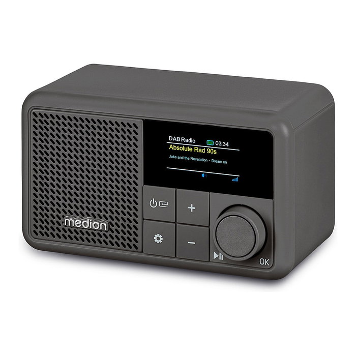 Medion Radio Portátil Digital LIFE S66822 con DAB+, Bluetooth y Pantalla TFT - Gris Medion Radio Portátil Digital LIFE S66822 con DAB+, Bluetooth y Pantalla TFT - Gris